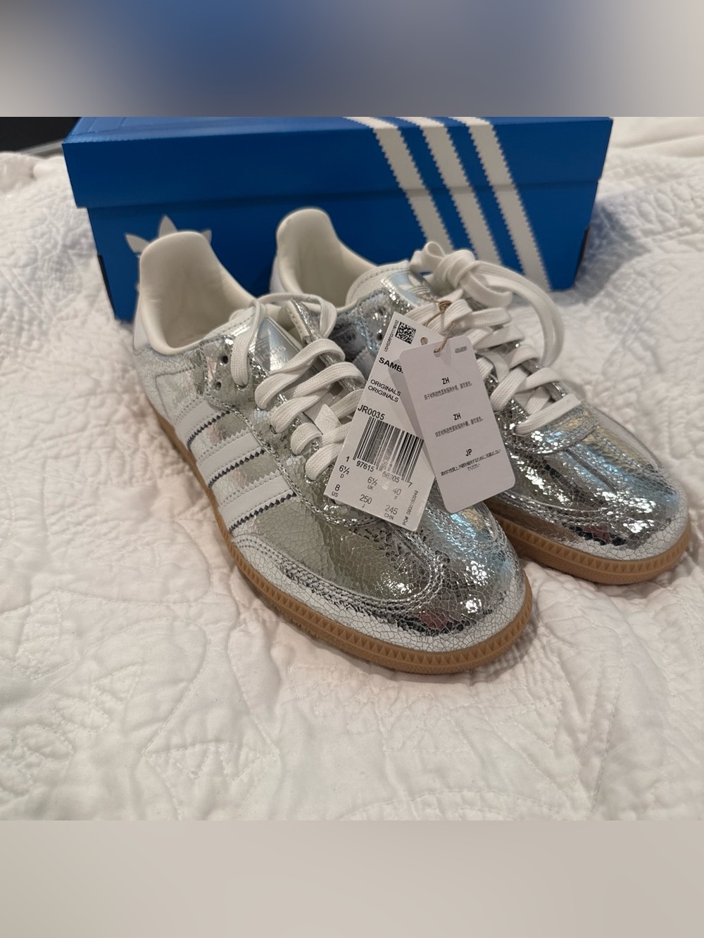 BRAND NEW Adidas Metallic Sambas 8W
